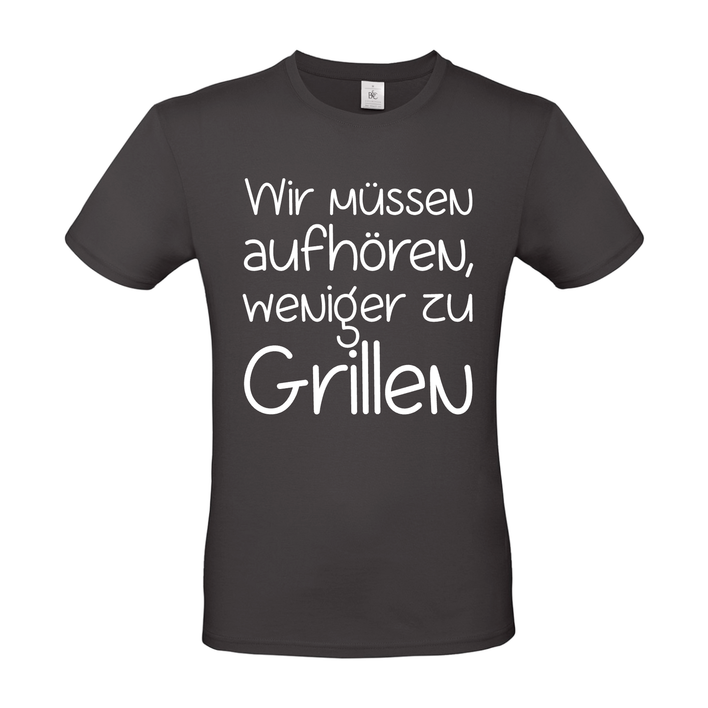 Herren T-Shirt "Aufhören, weniger zu Grillen"