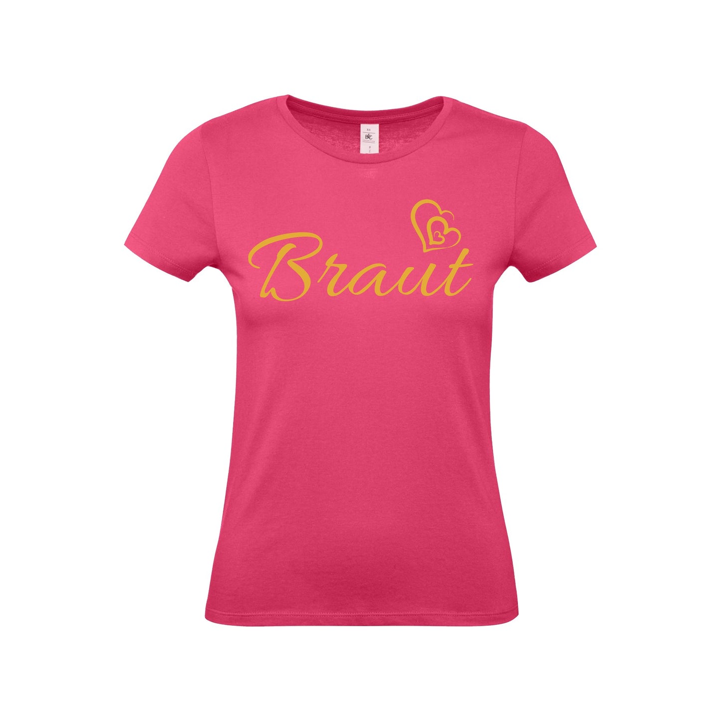 Damen T-Shirt JGA "Braut mit Herzen"