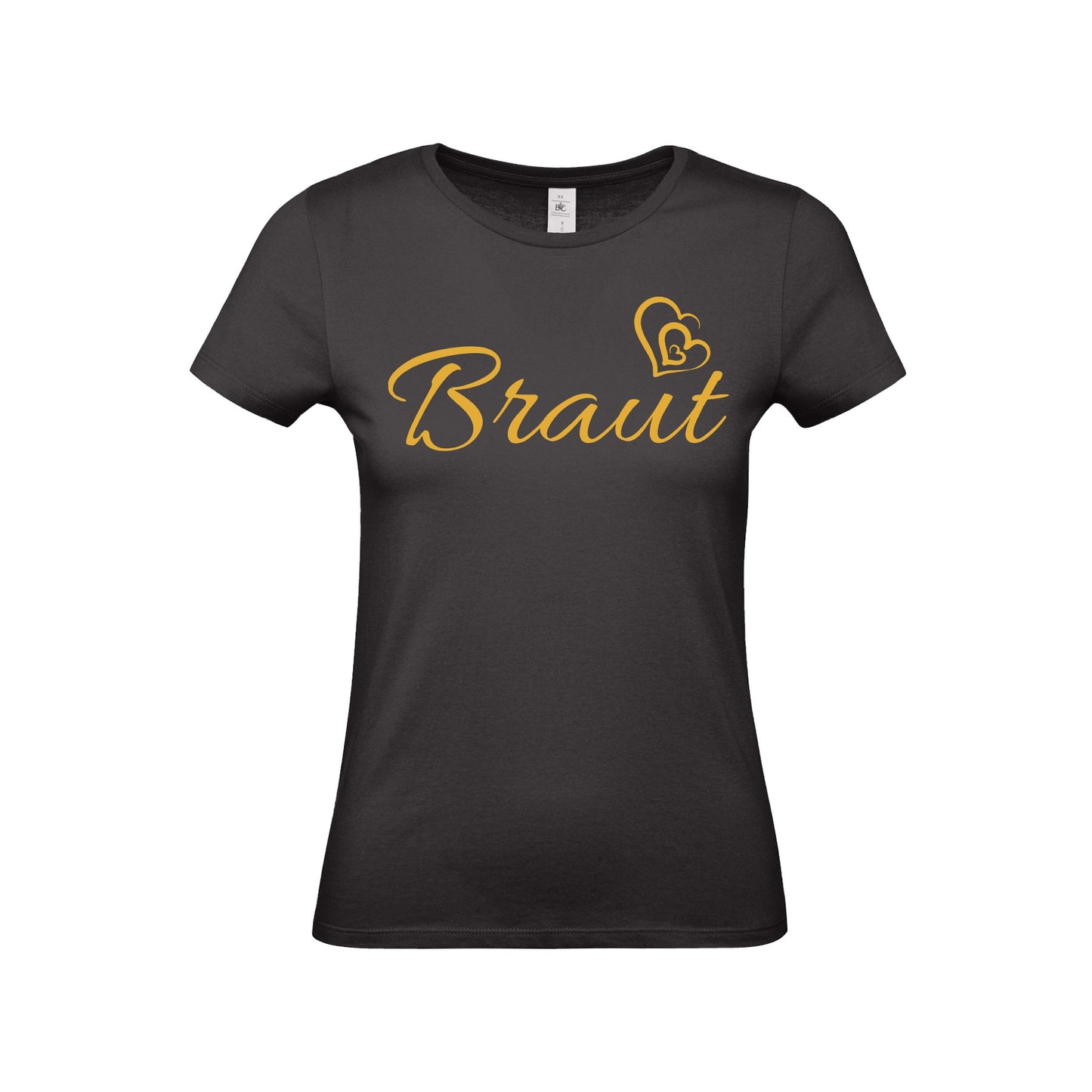 Damen T-Shirt JGA "Braut mit Herzen"
