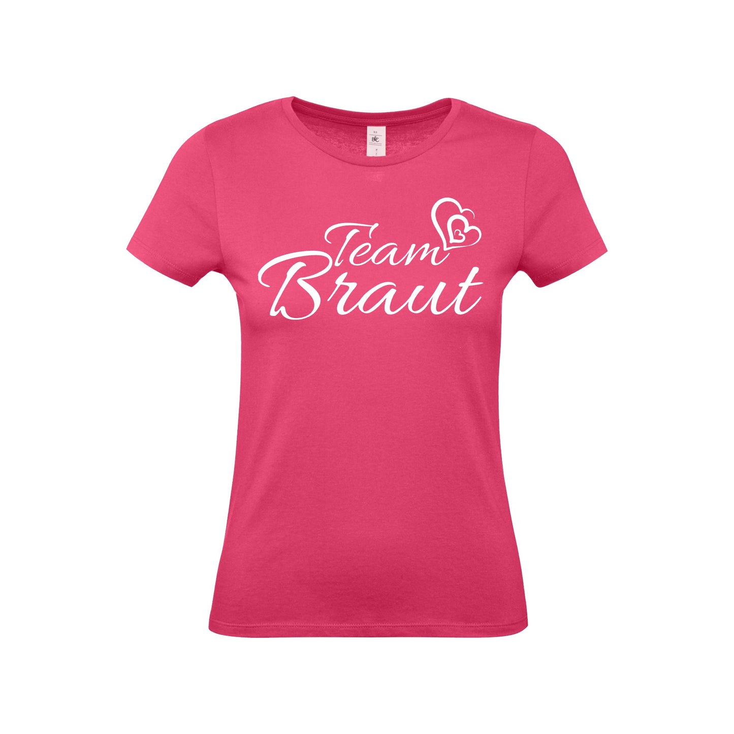Damen T-Shirt JGA "Team Braut mit Herzen"