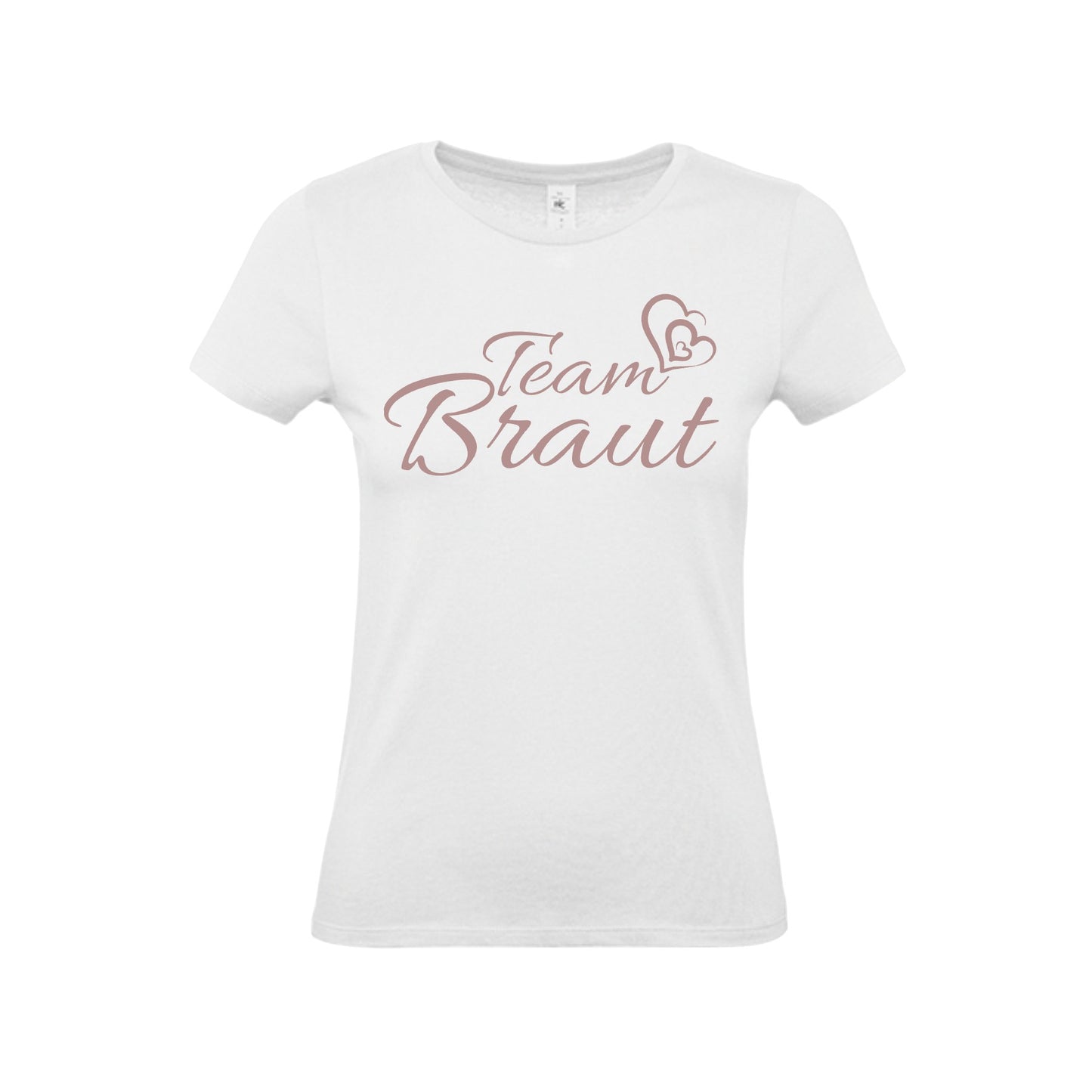 Damen T-Shirt JGA "Team Braut mit Herzen"