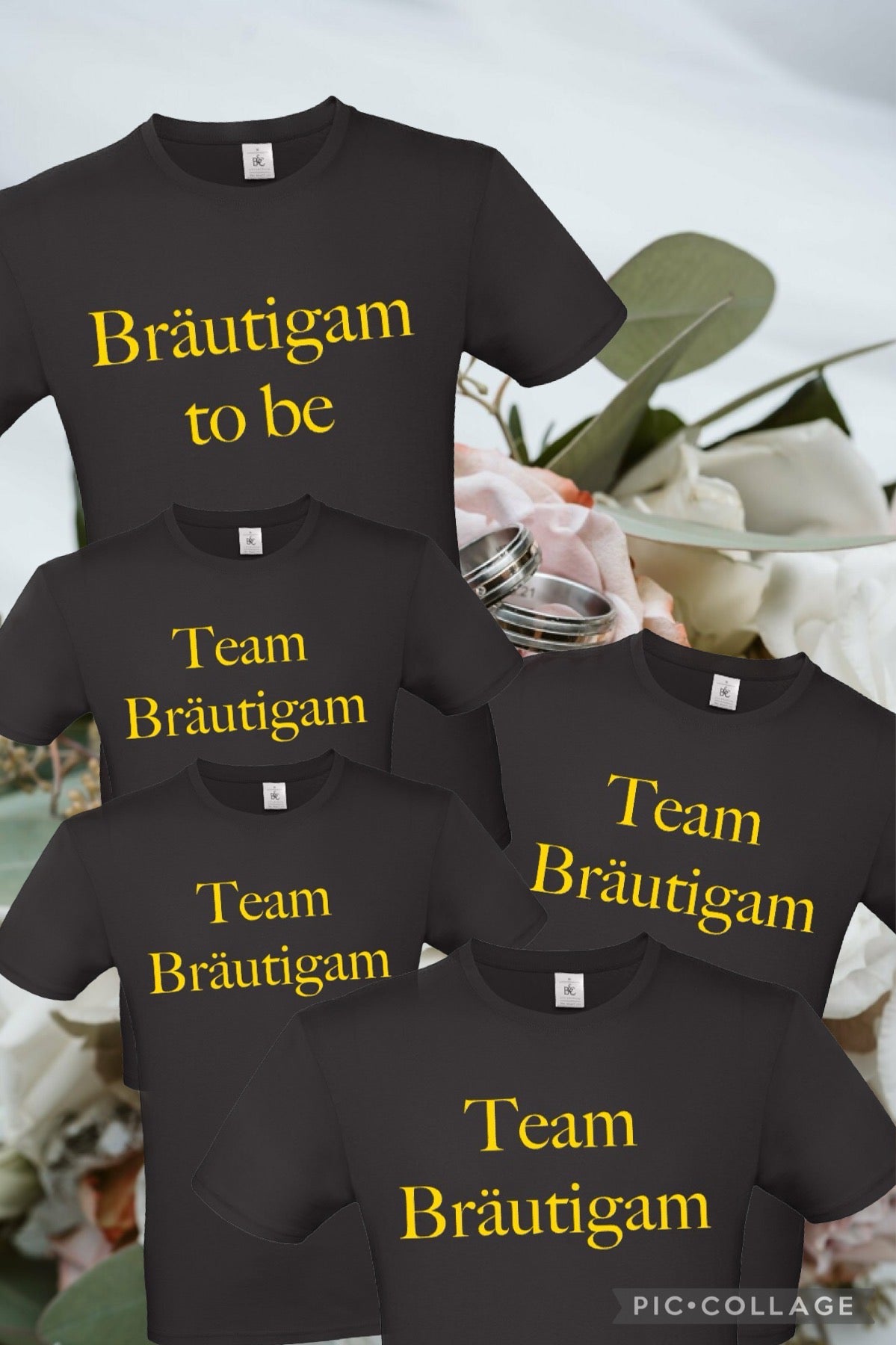 JGA Party Paket Bräutigam - schwarz/gold