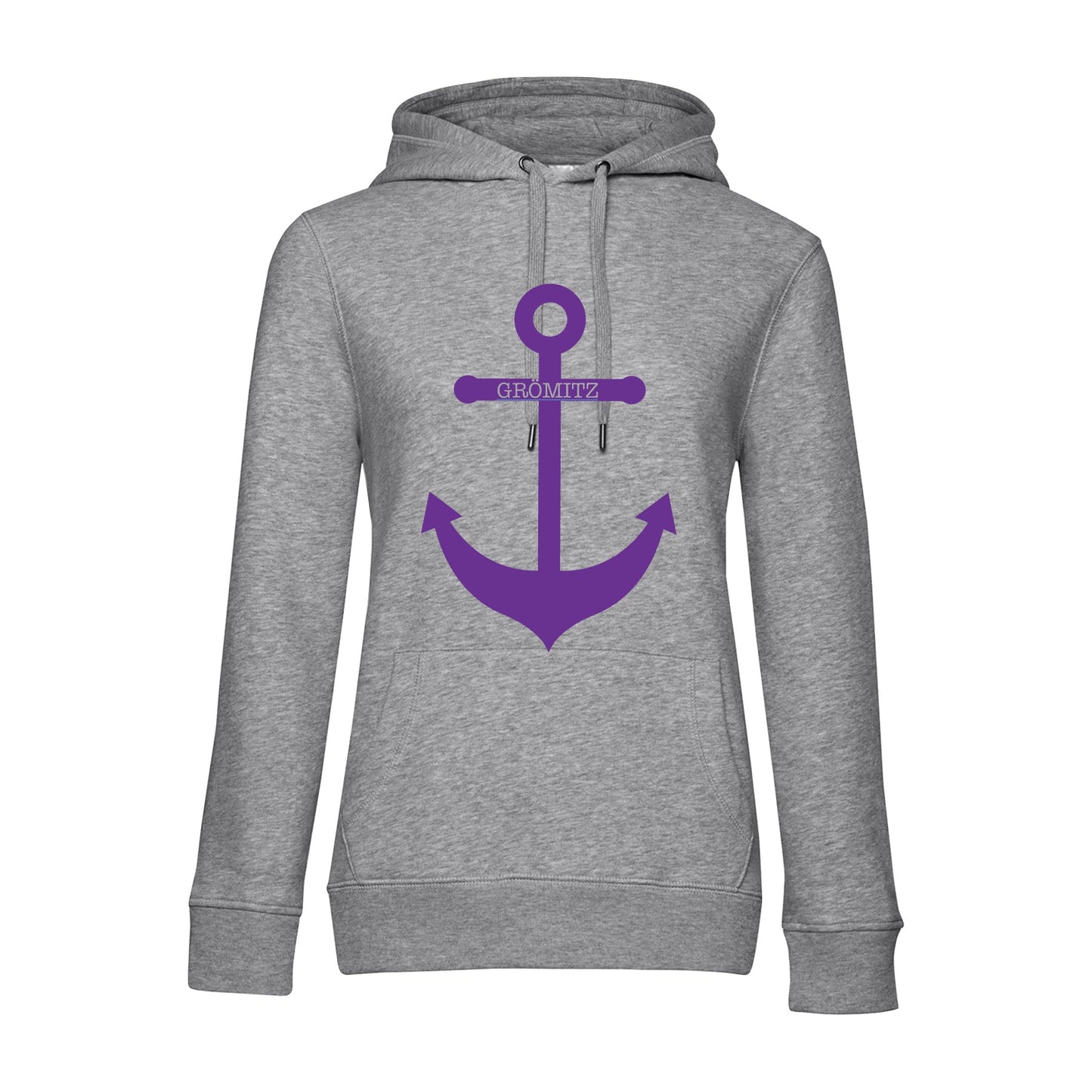 Damen Hoodie "Anker mit Ortsnamen" individuell