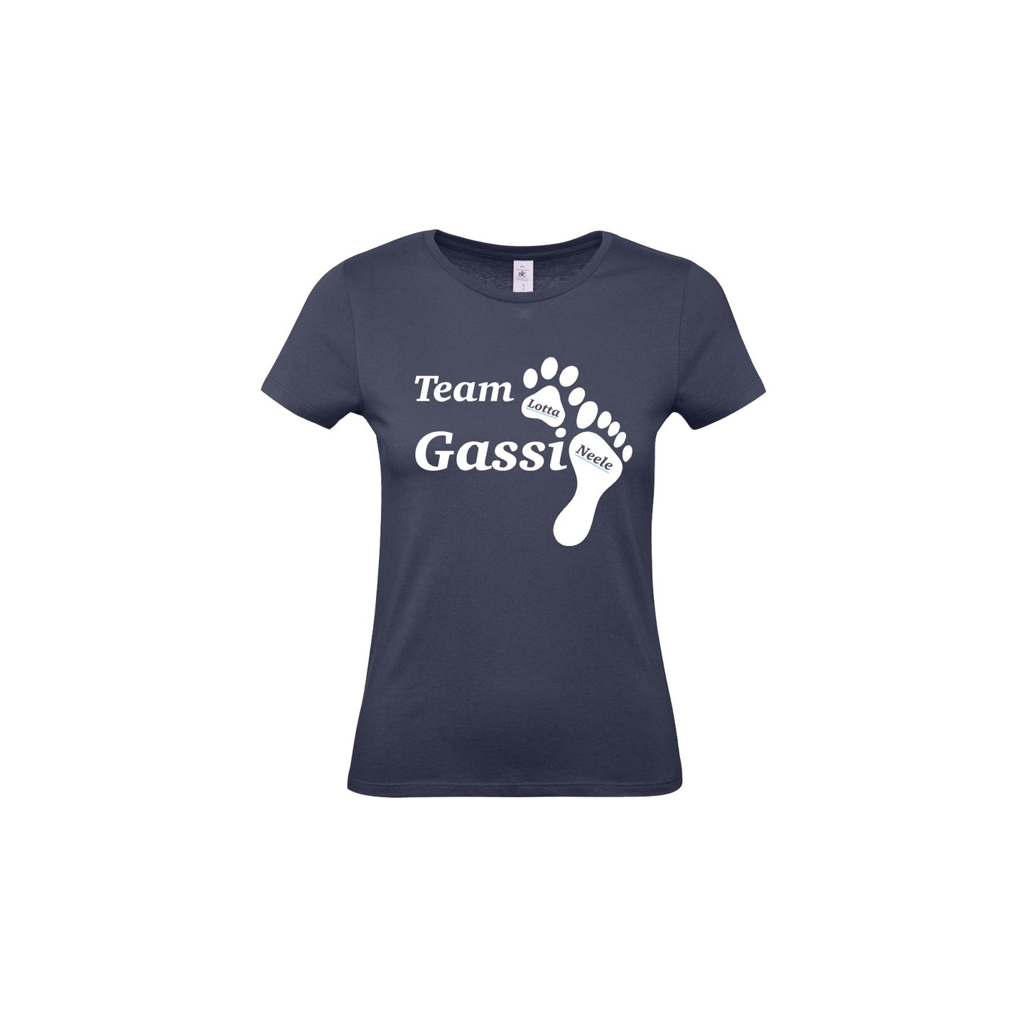 Damen T-Shirt "Team Gassi" individuell