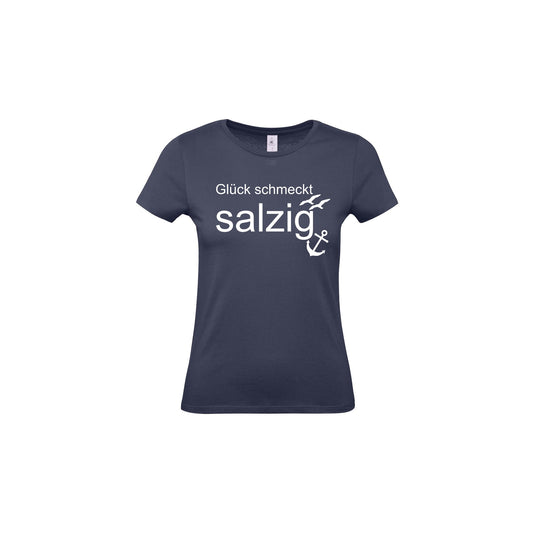 Damen T-Shirt "Glück schmeckt salzig"