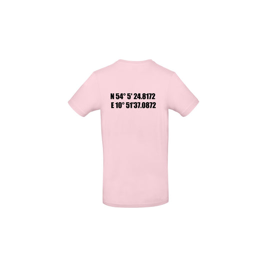 Herren T-Shirt "Koordinaten" Rücken