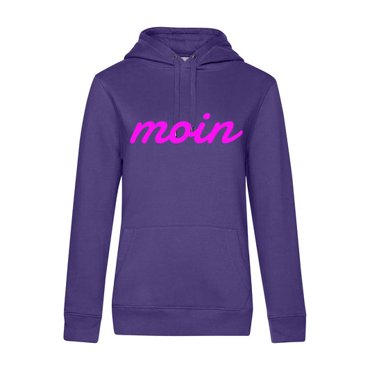 Damen Hoodie Schriftzug "moin"